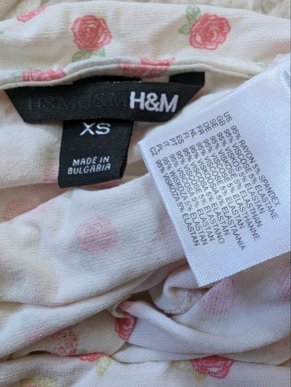 H&M Vintage Floral Tank Top XS - Picture 6 of 10